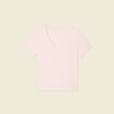 T-shirt manches courtes rose clair femme