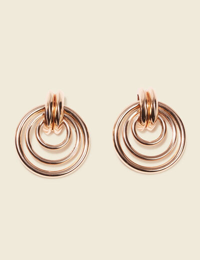 Boucles d'oreilles pendantes couleur or femme