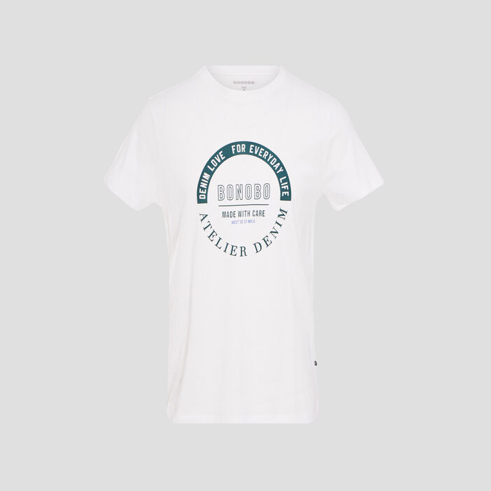 T-shirt manches courtes ecru homme