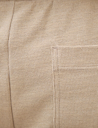 Short droit avec cordon beige homme