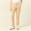Pantalon chino cigarette beige femme
