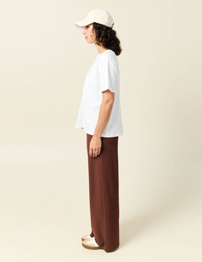T-shirt manches courtes blanc femme