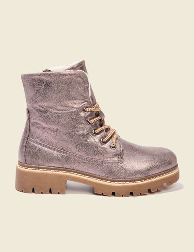 Bottines irisées beige femme