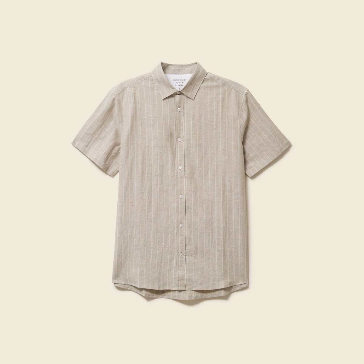 Chemise manches courtes vert kaki homme