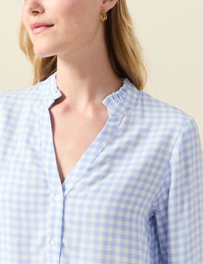 Blouse manches longues gris femme