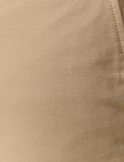 Pantalon chino stretch taupe homme