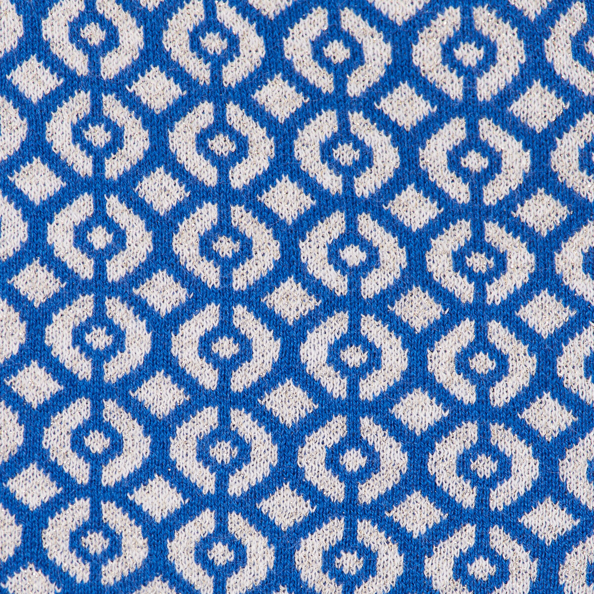 Jupe droite tricotée bleu femme