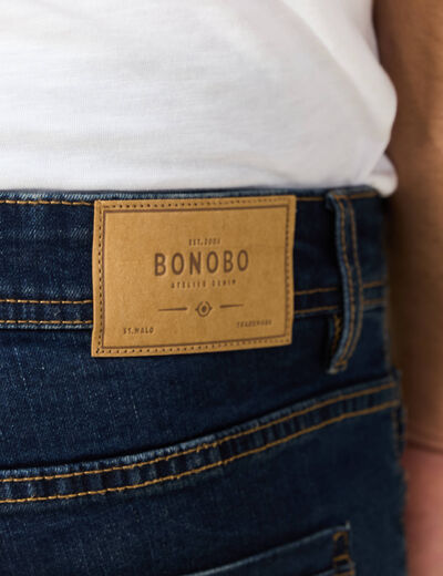 Jeans slim éco-responsable denim brut homme