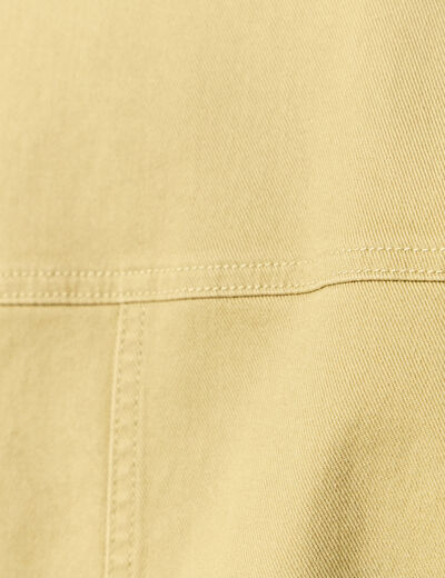 Blouson boutonné vert olive femme
