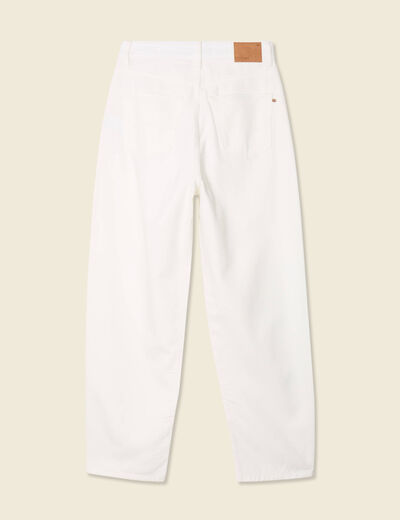 Pantalon slouchy 7/8ème ecru femme