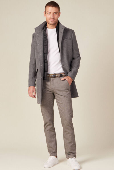 Pantalon chino straight gris foncé homme