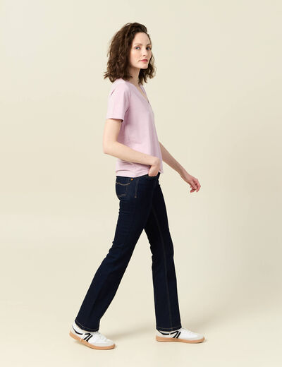 T-shirt manches courtes rose clair femme