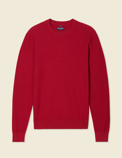 Pull éco-responsable rouge foncé homme