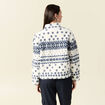 Gilet manches longues sherpa ecru femme