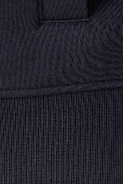 Gilet zippé col montant bleu marine homme