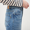 Jeans large taille haute denim stone femme