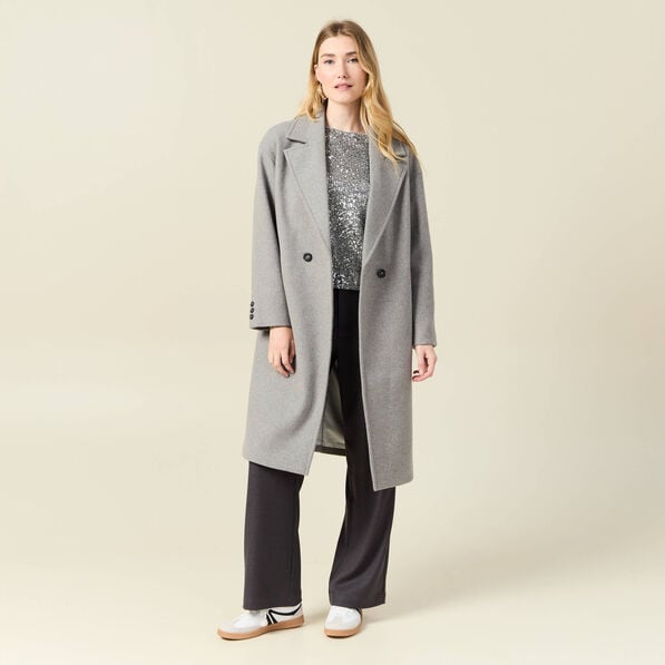 manteau oversize long gris femme Manteau oversize long gris femme