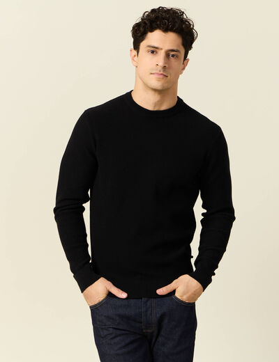 Pull éco-responsable noir homme