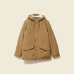 Parka droite mi-longue &agrave; capuche beige homme