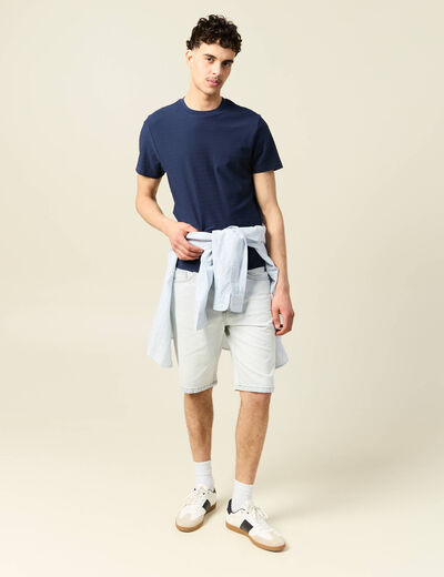 T-shirt manches courtes bleu marine homme