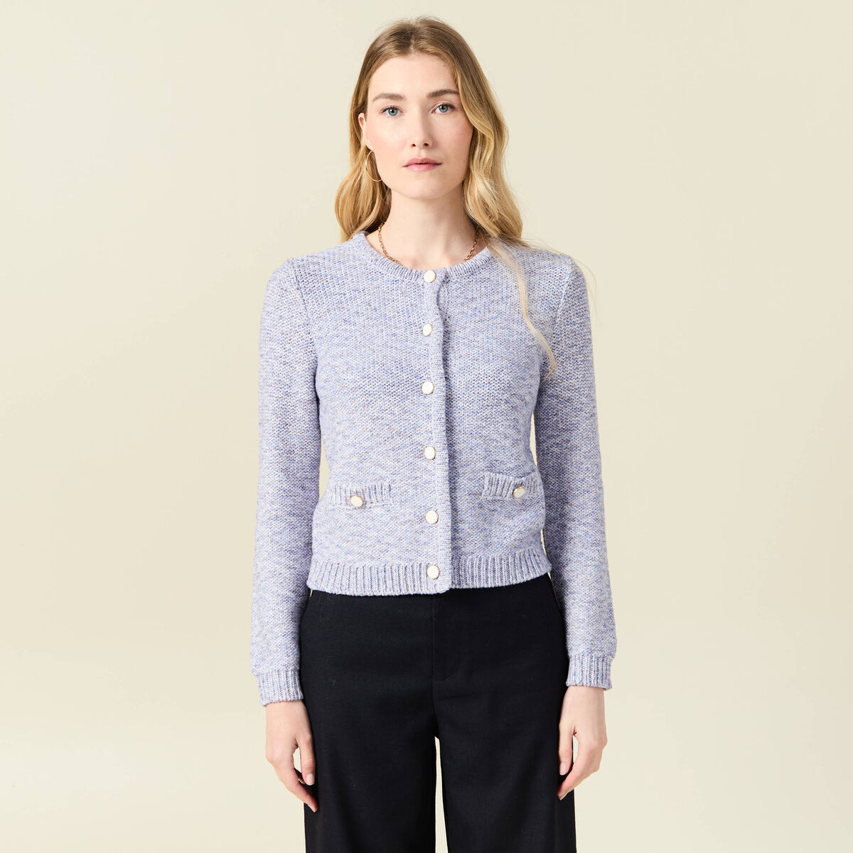 Gilet éco-responsable bleu marine femme