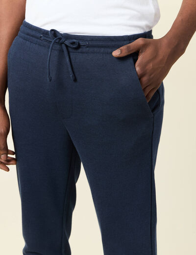 Pantalon jogger élastiqué bleu foncé homme