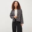 Gilet matelass&eacute; col rond noir femme