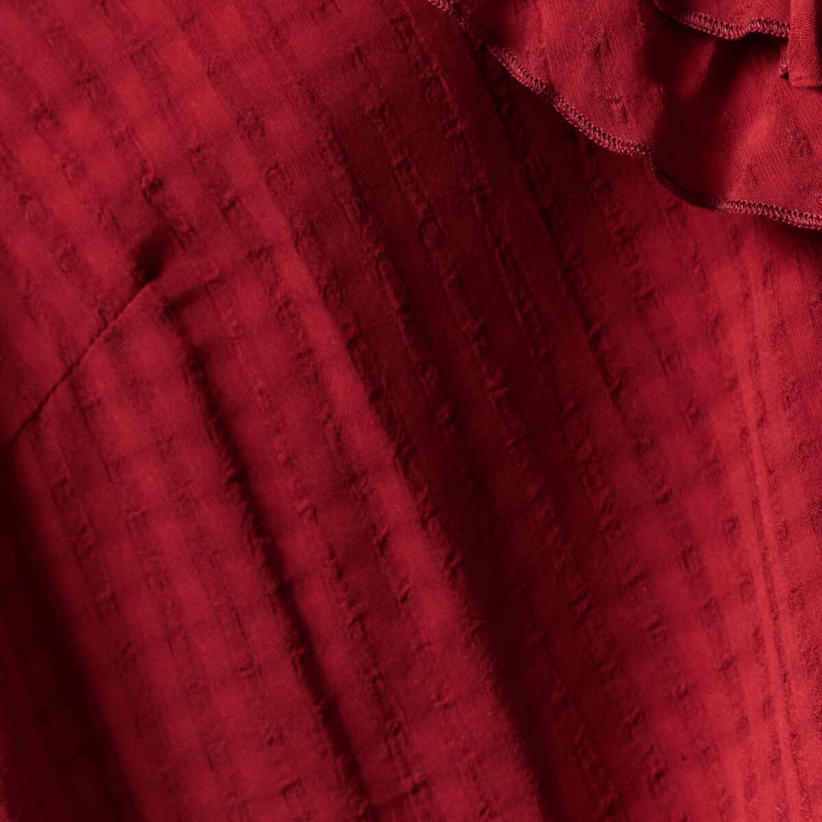 Blouse manches longues rouge foncé femme
