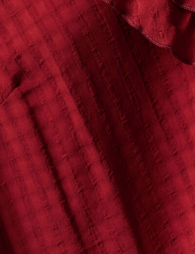 Blouse manches longues rouge foncé femme