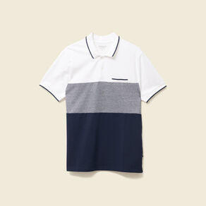 Polo manches courtes bleu marine homme