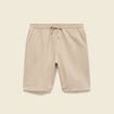 Bermuda droit &eacute;lastiqu&eacute; beige homme