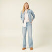 Chemise éco-responsable rose clair femme