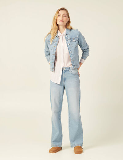 Chemise éco-responsable rose clair femme