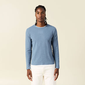 T-shirt manches longues bleu gris homme