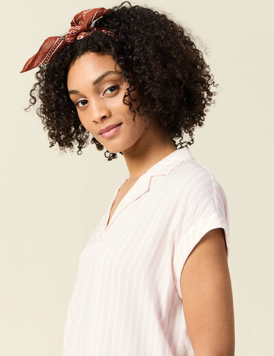Blouse éco-responsable rose clair femme
