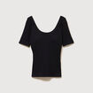 T-shirt ajust&eacute; avec brassi&egrave;re int&eacute;gr&eacute;e noir femme