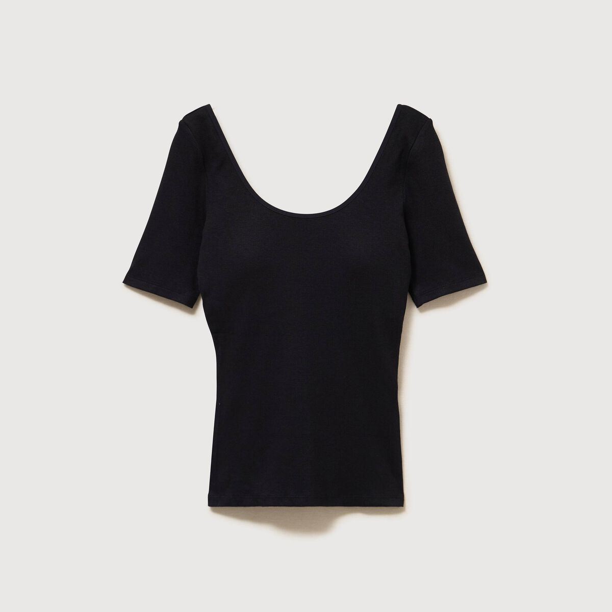 T-shirt ajust&eacute; avec brassi&egrave;re int&eacute;gr&eacute;e noir femme
