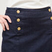 Jupe en jeans denim brut femme