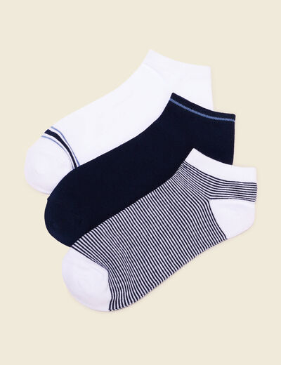 Lot 3 paires chaussettes bleu marine homme