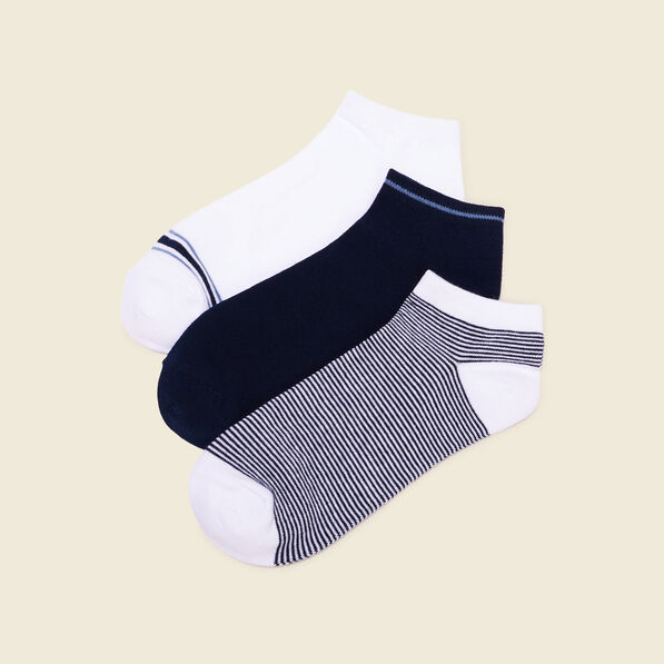 Lot 3 paires chaussettes bleu marine homme