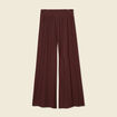 Pantalon large bordeaux femme