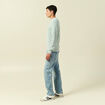 Pull manches longues vert pastel homme