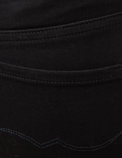 Jeans bootcut taille haute denim noir femme
