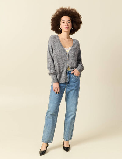 D&eacute;bardeur bretelles col v fluide jaune pastel femme