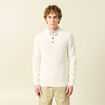 Polo manches longues ecru homme