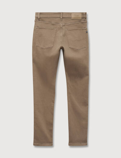 Jeans slim 5 poches sable homme