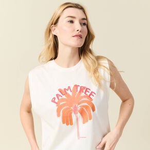 t shirt sans manches ivoire femme T-shirt sans manches ivoire femme