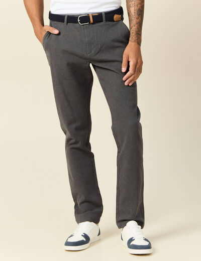 Pantalon chino straight gris foncé homme