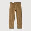 Pantalon droit en velours longueur 32 vert kaki homme