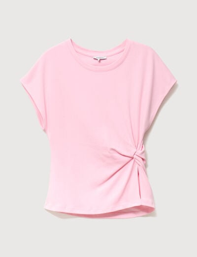 T-shirt en coton rose clair femme